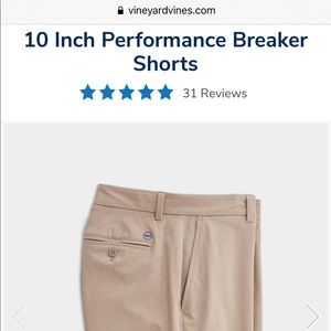 NWOT Vineyard Vines Breaker Mens Short 11” Khaki